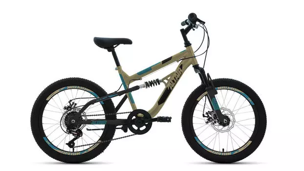 ALTAIR MTB FS 20 disc (рост 14") 2019-2020, бежевый/черный, RBKT02N06004