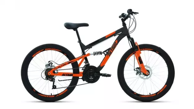 ALTAIR MTB FS 24 disc (рост 15") 2019-2020, серый/оранжевый, RBKT02N4P005