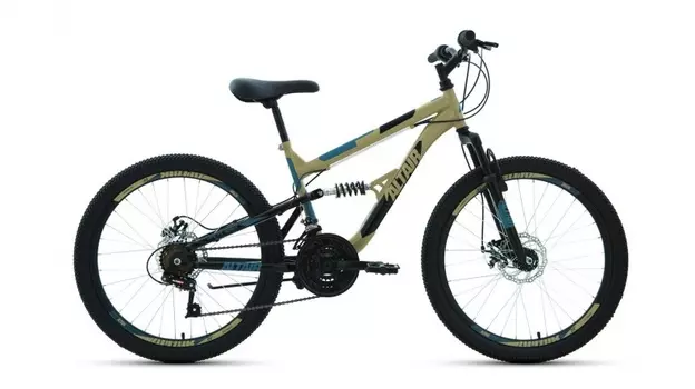 ALTAIR MTB FS 24 disc (рост 15") 2019-2020, бежевый/черный, RBKT02N4P004
