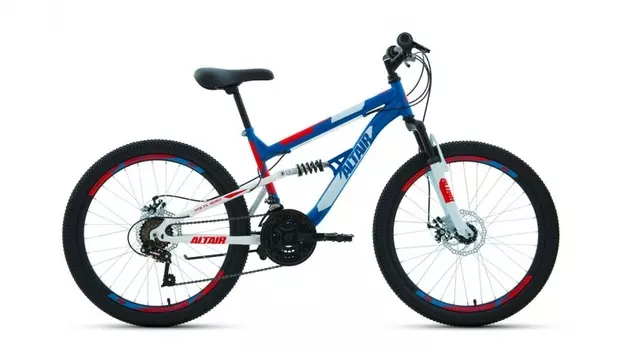 ALTAIR MTB FS 24 disc (рост 15") 2019-2020, синий/красный, RBKT02N4P003