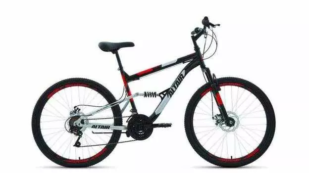 ALTAIR MTB FS 26 2.0 disc (рост 18") 2019-2020, черный/красный, RBKT0SN6P017