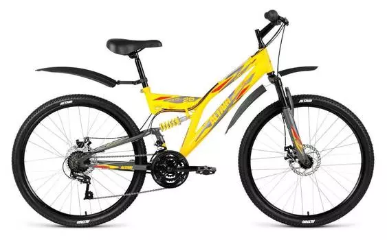 ALTAIR MTB FS 26 2.0 disc рост 18" 2018 желтый/серый мат., RBKN8SN6P012
