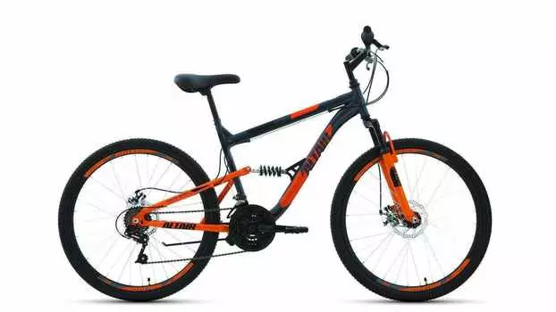 ALTAIR MTB FS 26 2.0 disc (26" 18 ск. рост. 16") 2020-2021, темно-серый/оранжевый, RBKT1F16E015