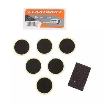 Аптечка велосипедная, бокс пластиковый, заплатки, 6 шт., самоклейка (RT5PTCH60001)