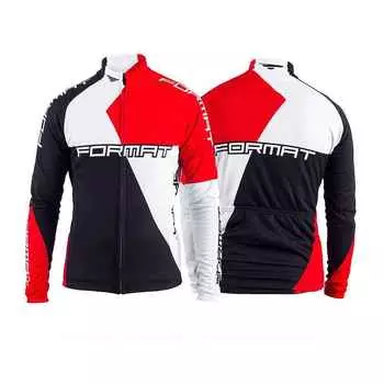 Джерси FORMAT длинный рукав, черный- красный- белый, M, RJRSFMTM0002