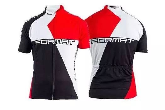 Джерси FORMAT короткий рукав (черный- красный- белый, S, RJRSFMTS0001)