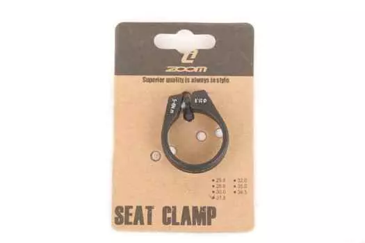 Хомут подседельного штыря, AT-161, 31,8 мм, ZOOM, черный, RCLAT1610001