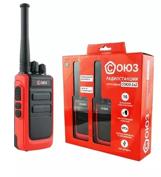 Комплект раций СОЮЗ 1х2 красный, 6832