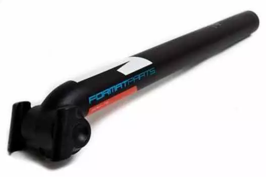 Подседельный штырь, SP-712N, 31,6 мм, 350 мм, крепление седла - Рамки, KALLOY (черный мат., , 1SEABDA00194, (FORMATPARTS logo, бело-сине-красная графика))