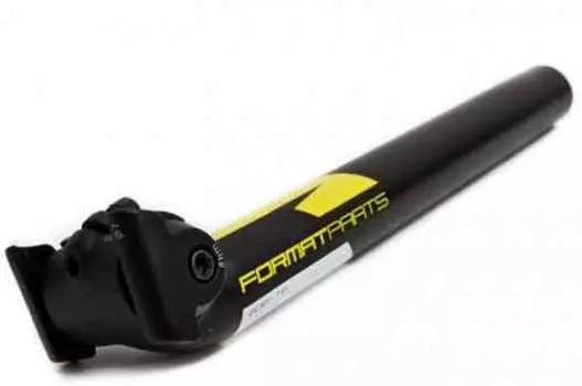 Подседельный штырь, SP-712N, 31,6 мм, 350 мм, крепление седла - Рамки, KALLOY (черный мат., , 1SEABDA00195, (FORMATPARTS logo, бело-желтая графика))