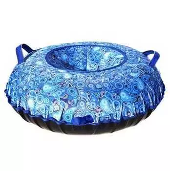 Санки надувные 110 см. "Ватрушка Принт "Зимние узоры" (КСНВ11022)