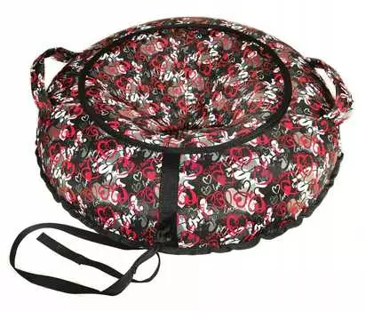 Санки надувные 80 см. "Ватрушка Принт "Hearts and Love" (КСНВ8019)