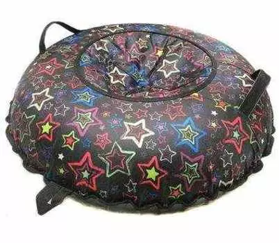 Санки надувные 90 см. "Ватрушка Принт "Звезды на черном" (КСНВ9010)