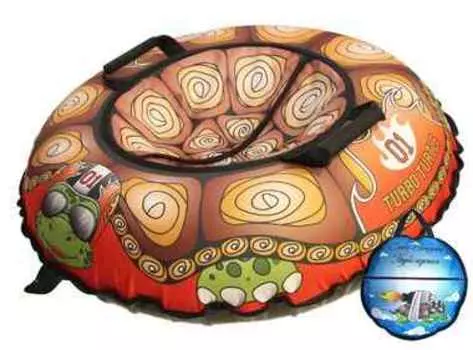Санки надувные с сумкой "Ватрушка "Турбо-черепаха" 100 см (КСНВ100-ТЧЕР)