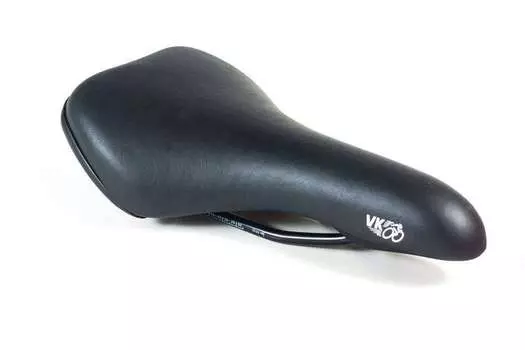 Седло, VL-5063, 255 мм, 135 мм, Рамки, MTB, VELO (черный/голубой, 1SA000001607, (FORMAT JUNIOR series 77 logo, голубовато-белая графика))