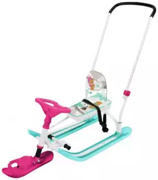 Снегокат TWINY 2+ МИНИ СО СПИНКОЙ И РУЧКОЙ-ТОЛКАТЕЛЕМ (упак. 1 шт.)