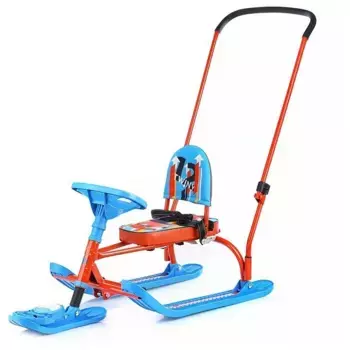 Снегокат TWINY 2+ МИНИ СО СПИНКОЙ И РУЧКОЙ-ТОЛКАТЕЛЕМ (упак. 1 шт.)