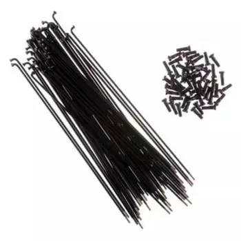 Спица, 45#, Постоянное сечение, 14G, 238 мм, C ниппелем, SHUN JIU, черный, 1SP414G23824