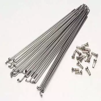 Спица, 45#, Постоянное сечение, 14G, 263 мм, C ниппелем, SHUN JIU (хром, 1SP414G26309)