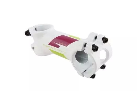 Вынос руля, AS-007, Нерегулируемый, Безрезьбовой, 31,8 мм, -7, 41 мм, 90 мм, KALLOY (белый, 1SMAWH200024, (FORMAT PARTS logo, зелено-фиолетовая графика))