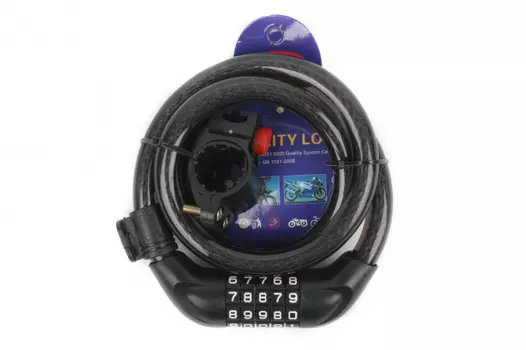 Замок противоугонный, ZX2218, ключ, 1000 мм, 15 мм, SAIGUAN, RLKZX2218001