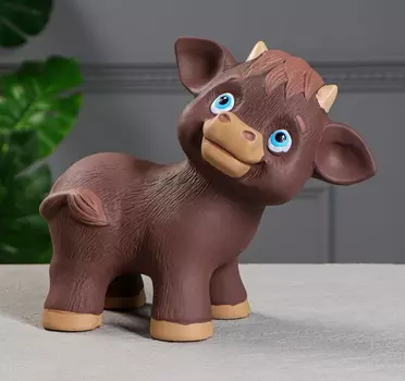 Большая Копилка Бычок цвет шоколадный символ 2021