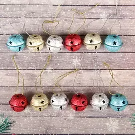 Бубенчики набор 12 штук "Зимняя Классика на ёлку" звенят