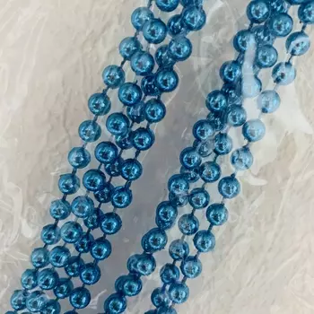 Бусы на ёлку 2,7 м голубые