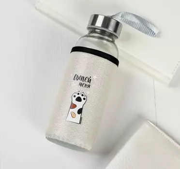 Бутылка для воды в чехле Выпей меня, 350 мл