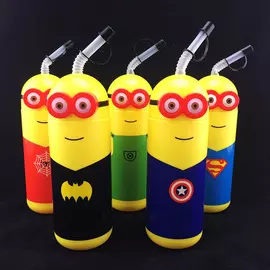 Бутылка пластиковая с трубочкой Миньон 200 мл