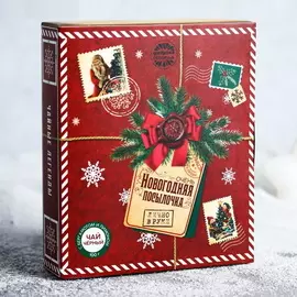 Чай чёрный «Новогодняя посылочка», в коробке-книге, бергамот и лимон, 100 г