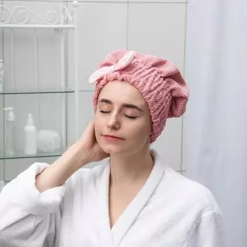 Чалма для сауны/душа Бантик, микрофибра