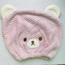 Чалма для сауны/душа Медвежонок, микрофибра Сиреневая