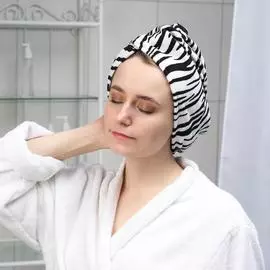 Чалма для сауны/душа Саванна, микрофибра Зебровая