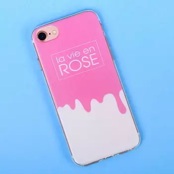 Чехол для телефона iPhone 6, 6S, 7 с рельефным нанесением la vie en rose