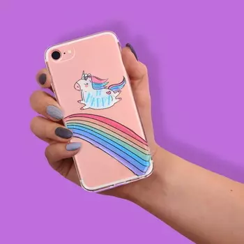 Чехол для телефона iPhone 6, 6S, 7 с эпоксидными элементами Be happy