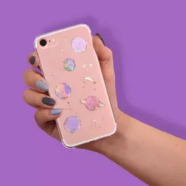 Чехол для телефона iPhone 6, 6S, 7 с эпоксидными элементами «Космос»