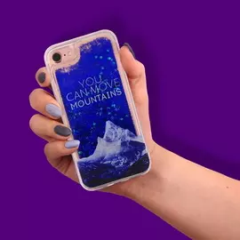 Чехол для телефона iPhone 7 с блёстками внутри «Сияние»