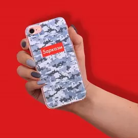 Чехол для телефона iPhone 7 с рельефным нанесением «Sарказм», 6.5 14 см