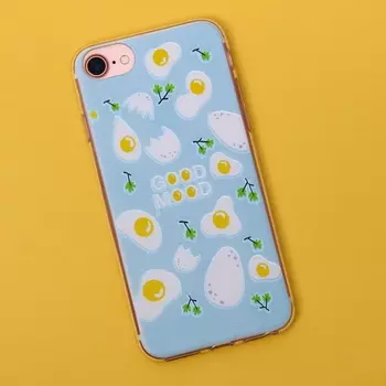Чехол для телефона iPhone 7 с рельефным нанесением Good mood, 6.5 14 см