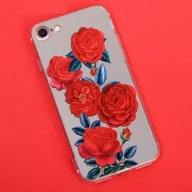 Чехол для телефона iPhone 7 с зеркальным эффектом «Розы», 6.5 14 см