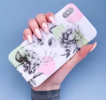 Чехол-накладка Силиконовая для телефона iPhone XS MAX «Гортензия»