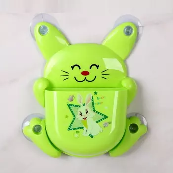 Держатель зубных щёток на присоске Зайка Салатовый