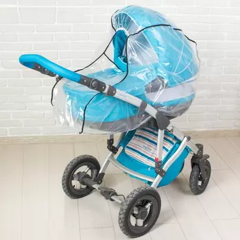 Дождевик на коляску-люльку из прозрачной плёнки