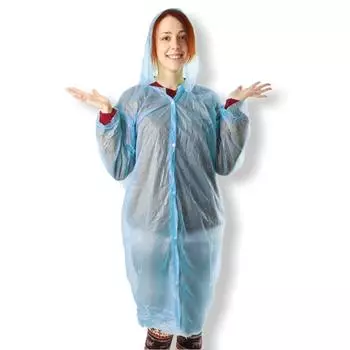 Дождевик-плащ взрослый универсальный Синий