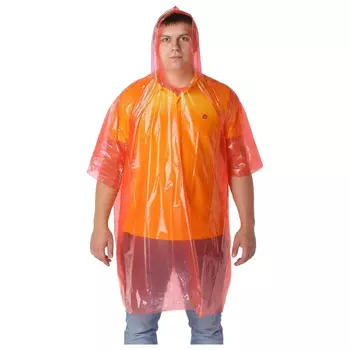 Дождевик-пончо взрослый универсальный Красный