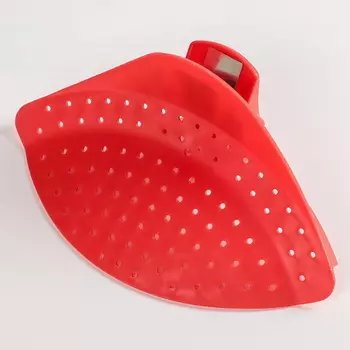 Дуршлаг-слив на прищепке 12*18,5 см Красный