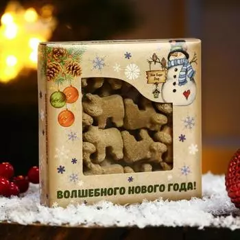 Фигурный сахар Бычки коричневые "Волшебного Нового года"