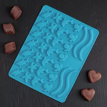 Форма для мармелада Морские сладости, 22,3*17,2 см, 32 ячейки