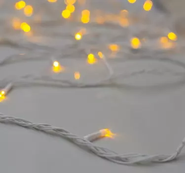 Гирлянда "Нить", 10 м, LED-100-220V, 8 режимов, нить белая, свечение жёлтое